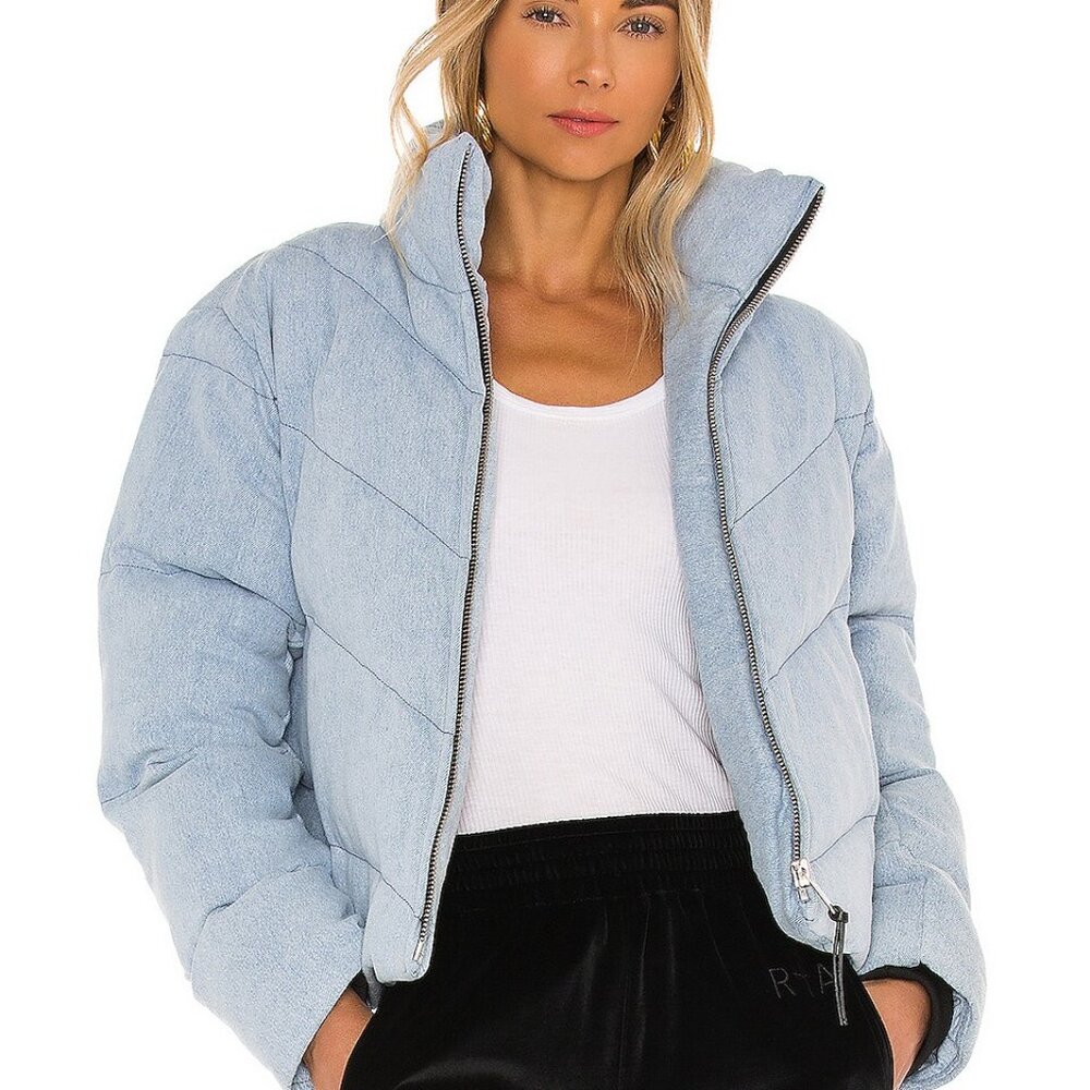 All Saints Dallas Denim Puffer - Like new